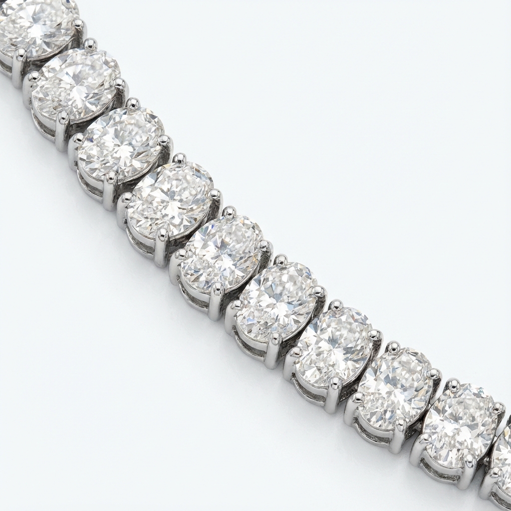 Oval Tennis Necklace